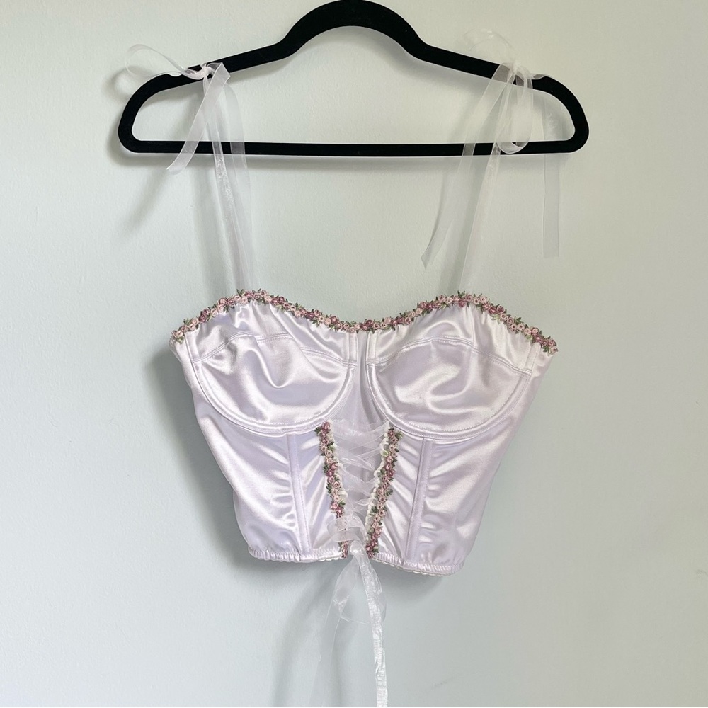 Sugarthrillz lace up midsummer floral corset